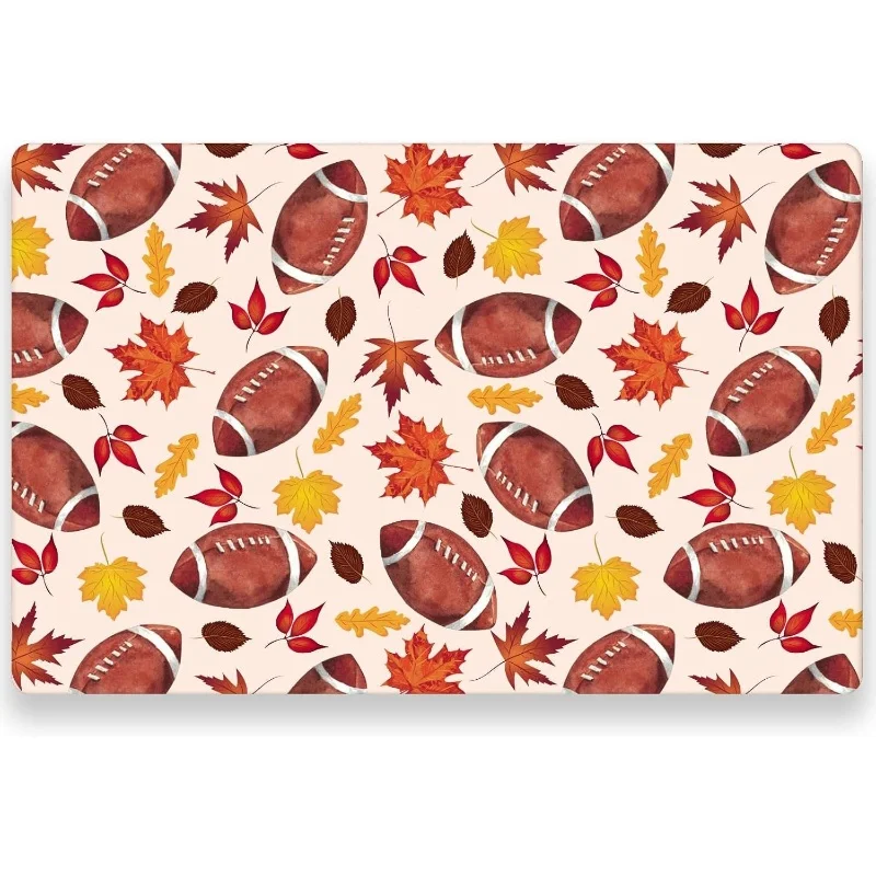 Themed Paper Placemats - es Featuring Footballs And Autumn Leaves, Perfect for Dining Tables During Thanksgiving