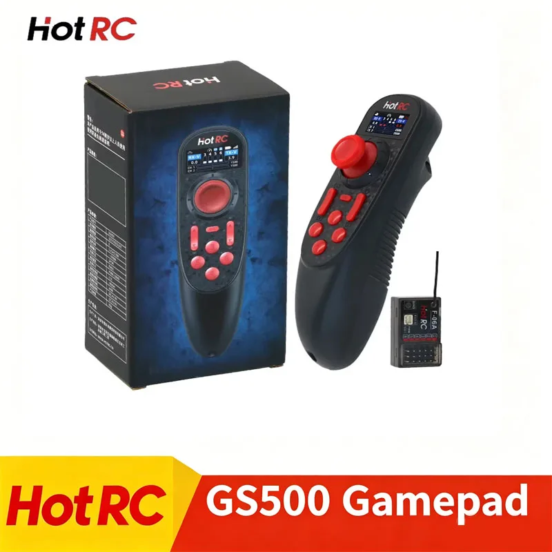 HOTRC DS-650 6CH 2.4G Radio System Transmitter Color Screen Remote Controller w/ F-06A Receiver for RC Boat Car Model DS600