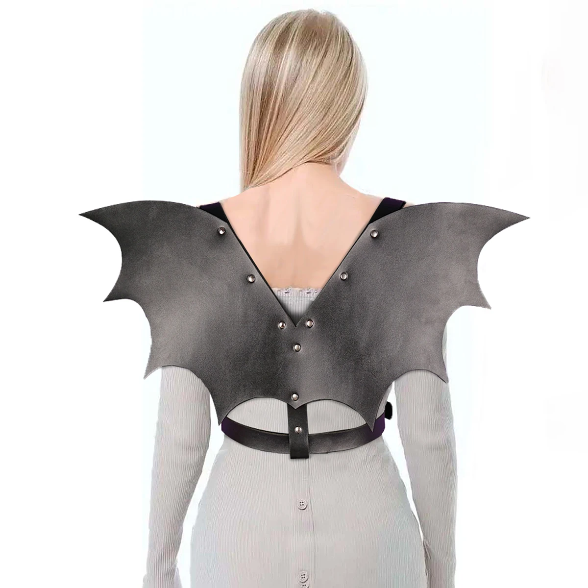 Bat Wings Harness Leather Waist Belt Chest Harness Halloween Costume Waist Harness Wing Harness with Wings Dragon Wings Gothic