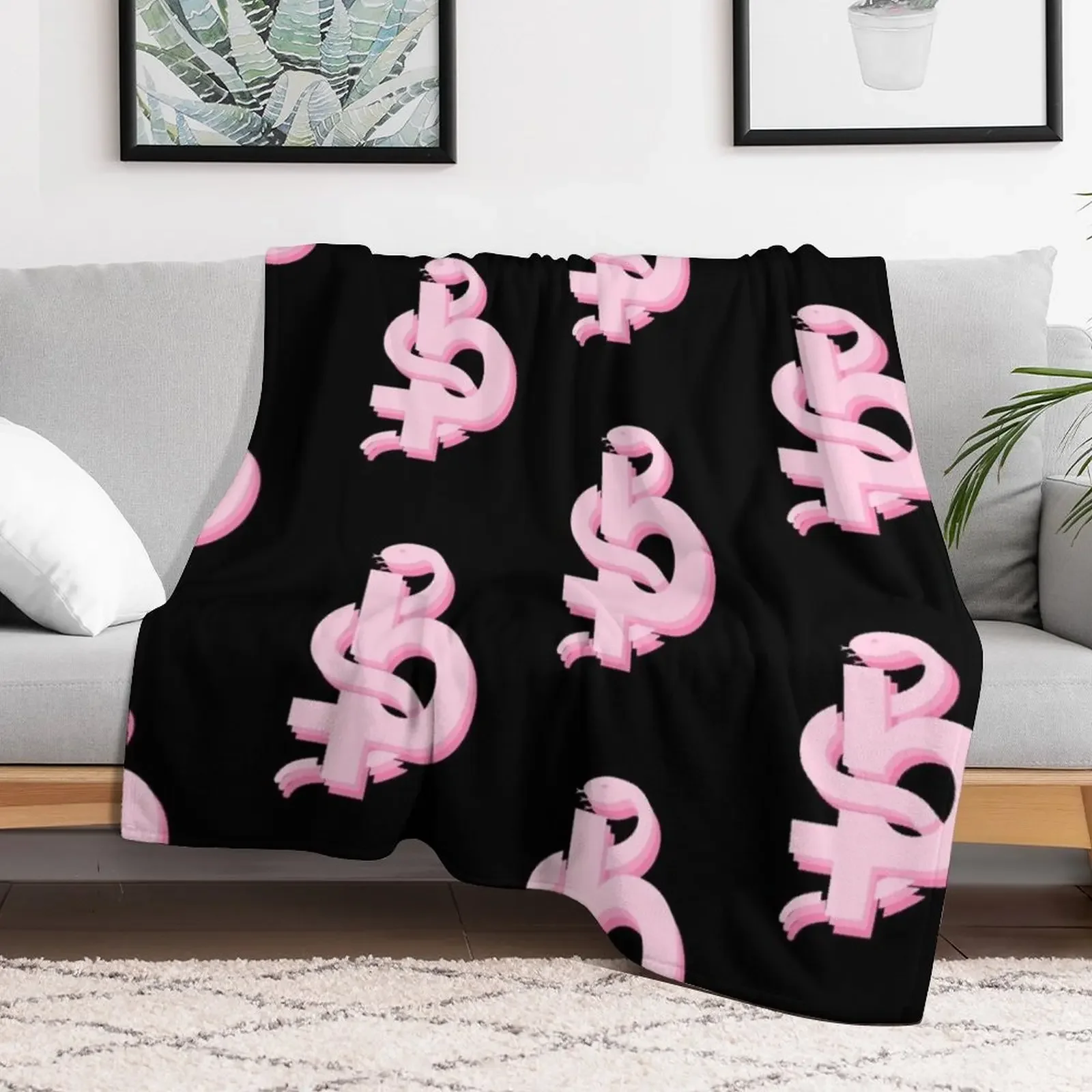 Blackbear logo pink Throw Blanket christmas decoration Furry Custom Blankets For Bed Blankets