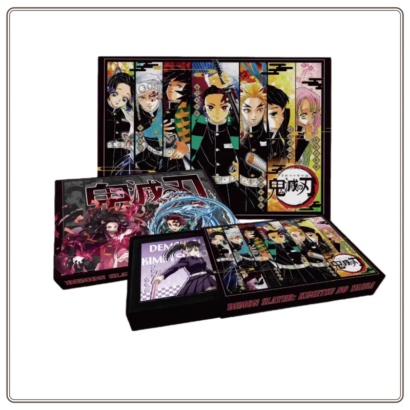 New Demon Slayer Crystal Brick Crystal Carving Battle Position Record Infinite City Anime Collection Card Christmas Gift