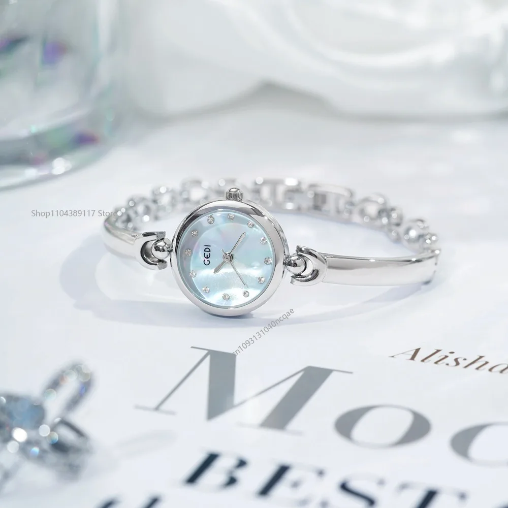 

Модный лучший бренд, элегантный золотой кварцевый женский роскошный стальной ремешок-цепочка с индексом, маленький циферблат, женские подарки, часы Reloj Mujer