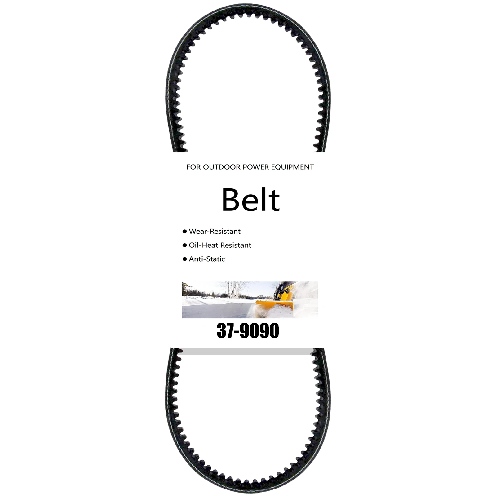 37-9090 Auger Drive Belt for Toro 38606 38607 38608 38240 Snow Thrower, Replaces MTD 754-0216 754-0256 V-Belt