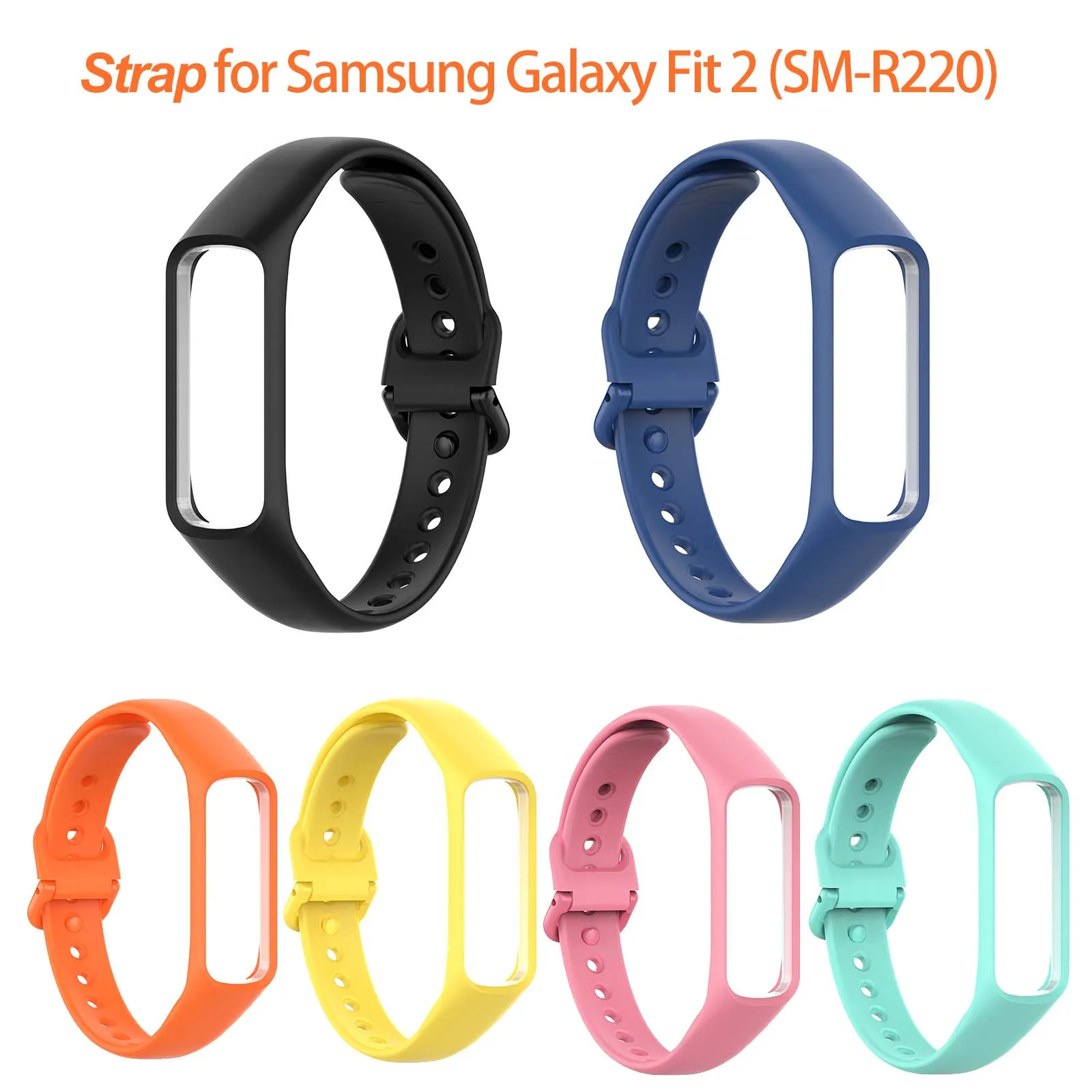 

Силиконовый спортивный ремешок для часов Samsung Galaxy Fit 2, аксессуары для умного ремешка Samsung Galaxy Fit2 R220, аксессуары