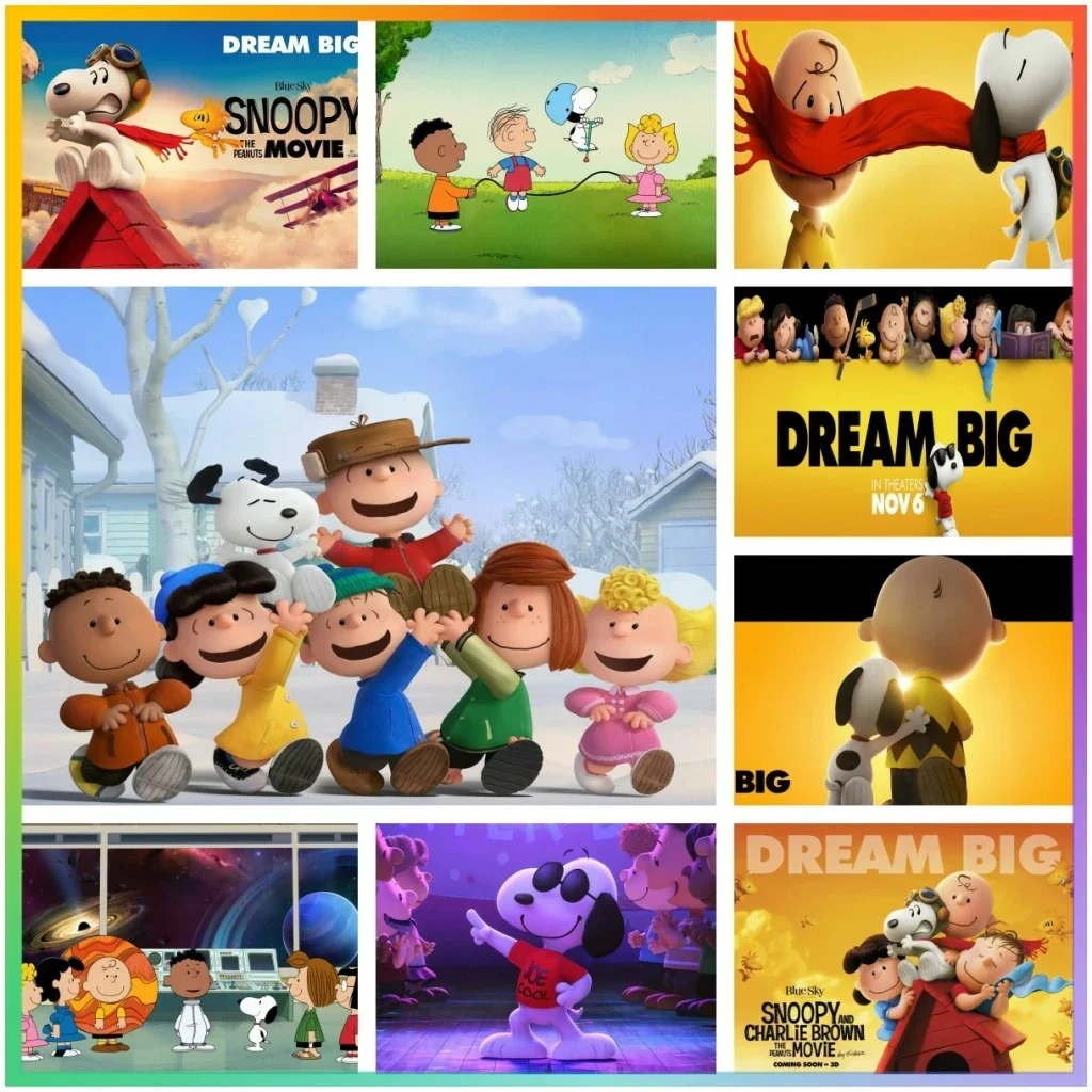 سنوبي الكرتون عنصر ألواح تلوين حرفية لامعة غرزة فسيفساء التطريز حديقة الحرفية ديكور 5D DIY بها بنفسك الفن الجدة هواية الأطفال #1