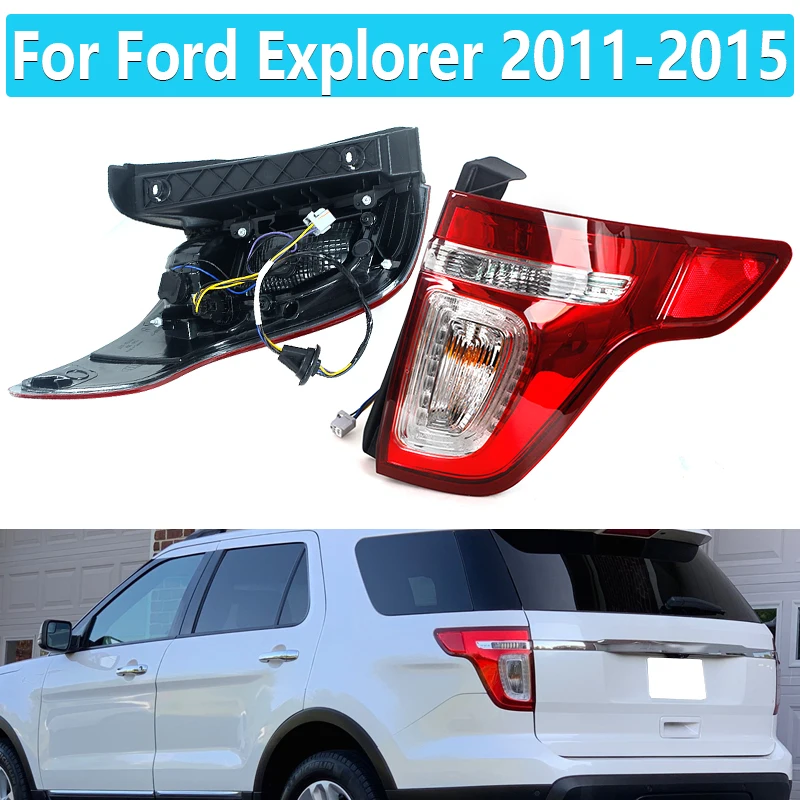 For Ford Explorer 2011-2015 Car LED Tail Lights Rear Lights With Driving Lamp Brake Lamp Turn Signal Lamp FO2800226 FO2801226