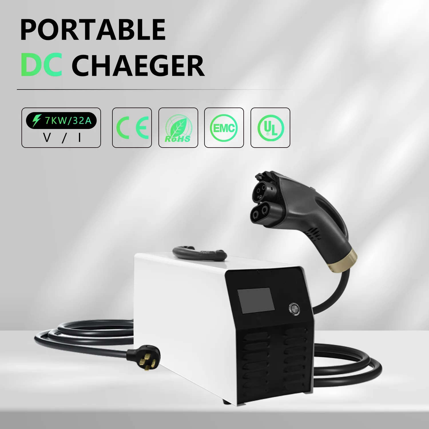 American Standard CCS1 Charger 7kw With Color Screen 7KW 32A DC Mobile Dc Charger Station Dc Home Charger for Byd