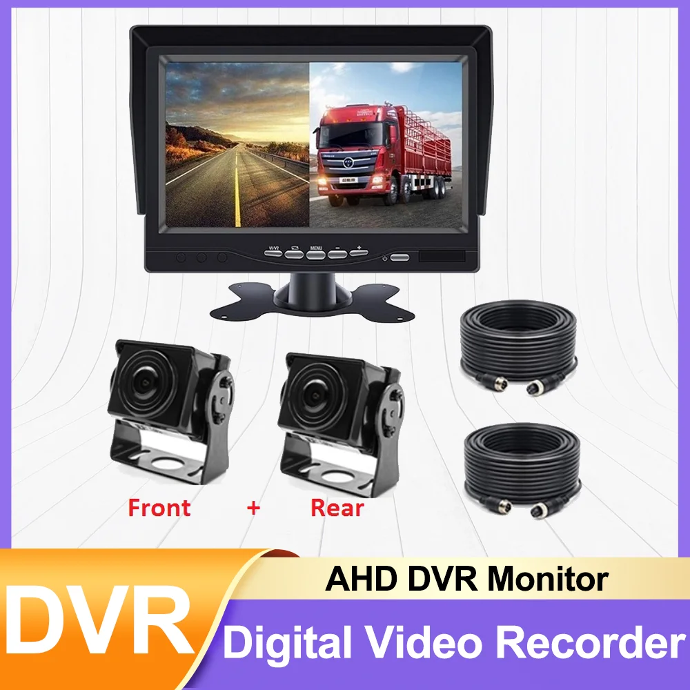 

Auto Parts Accessories For Truck Bus Van Wired Reversing Video DVR Recording System AHD DVR Monitor With Digital Video Recorder