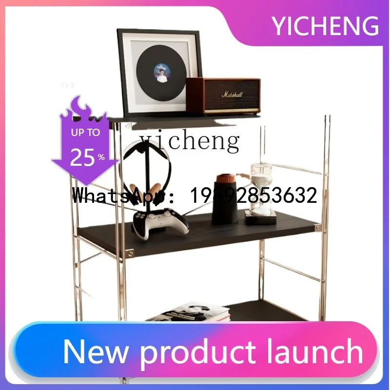 H2 Black Storage Floor Combination Shelf Kitchen Simple Storage Holder Study Multi-Layer Shelf Balcony Living Room Bedroom
