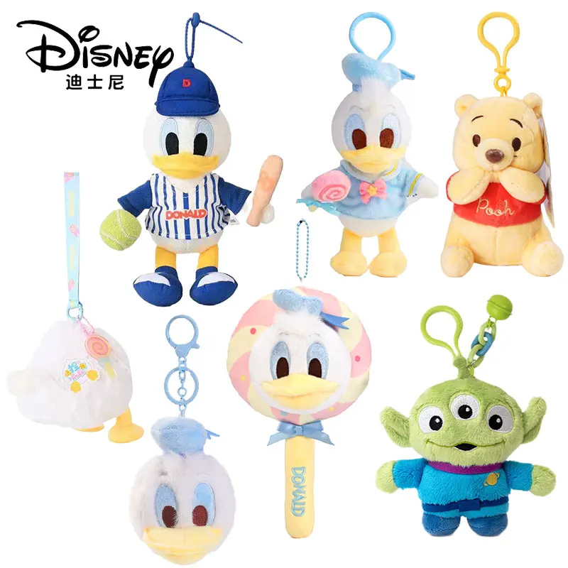 Disney Donald Duck Small Pendant Plush Toys Cartoon & Cute Anime Doll keyring Children\'s Toy Backpack Pendant Birthday Gifts