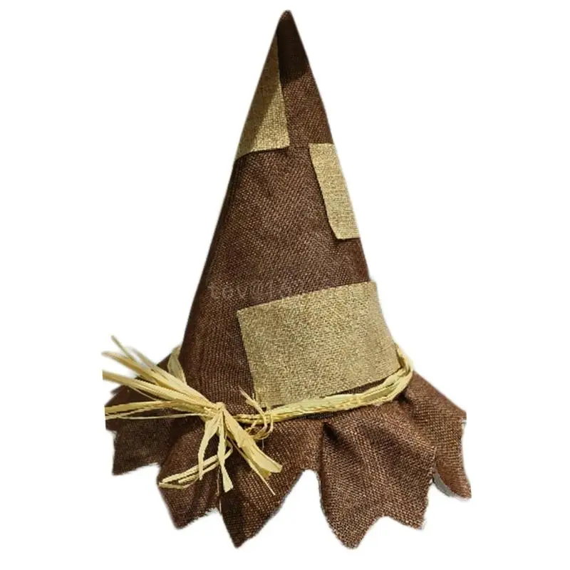 Witch Hats Halloween Costume Accessory for Halloween Party Decorations Hat with Elegant Burlap for Masquerade