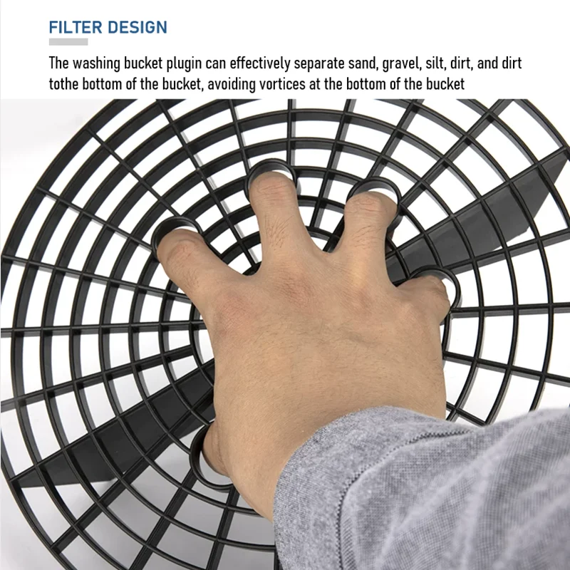 23,5/26cm Auto-Waschschutznetz Reinigungswerkzeug Kratzfester Kunststoffeinsatz Waschbehälter Automobil-Sandisolierung Schmutzfilter – Detail 2