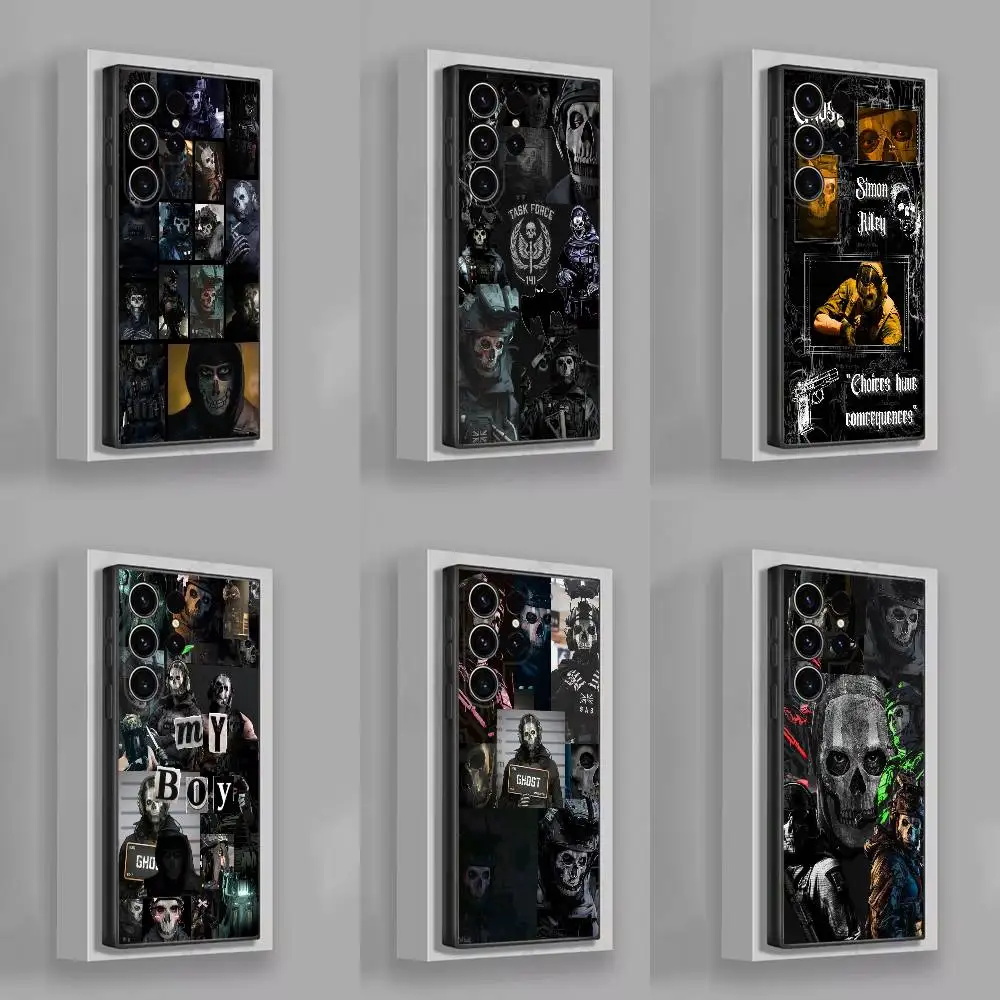 

COD Call Of D-Duty Ghost Phone Case For Samsung S25,S24,S21,S22,S23,S30,Ultra,S20,Plus,Fe,Lite,5G Black Cover