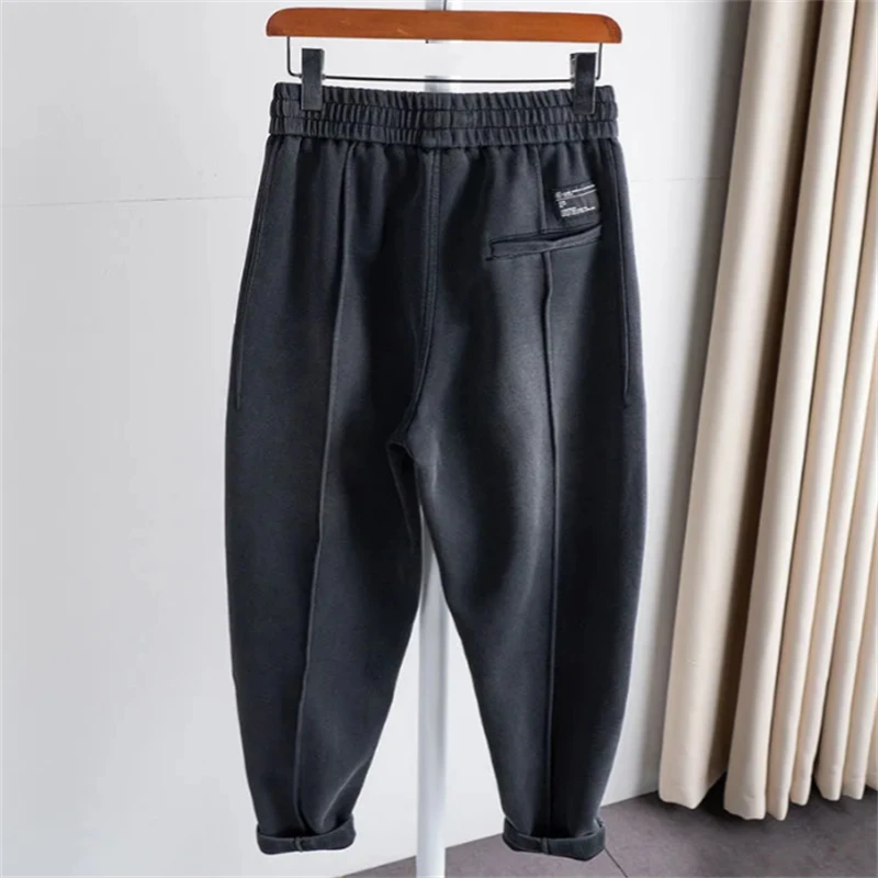 Men Black Sport Sweatpants Loose Jogging Pants Casual Harem Pants Male Trousers