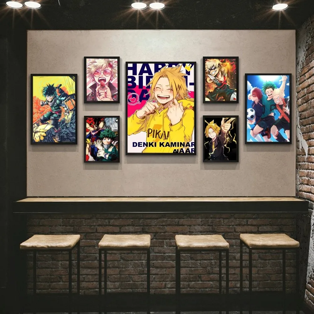 Mein Held Akademie Kaminari Denki Poster Anime Poster klebrige White paper Aufkleber DIY Zimmer Bar