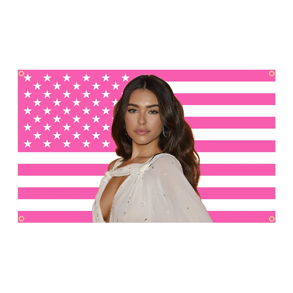 Madison cerveza rosa música Pop americana cantante arte música tapiz cerveza divertida Meme bandera decoración de pared chicos hombre cueva Banner regalo