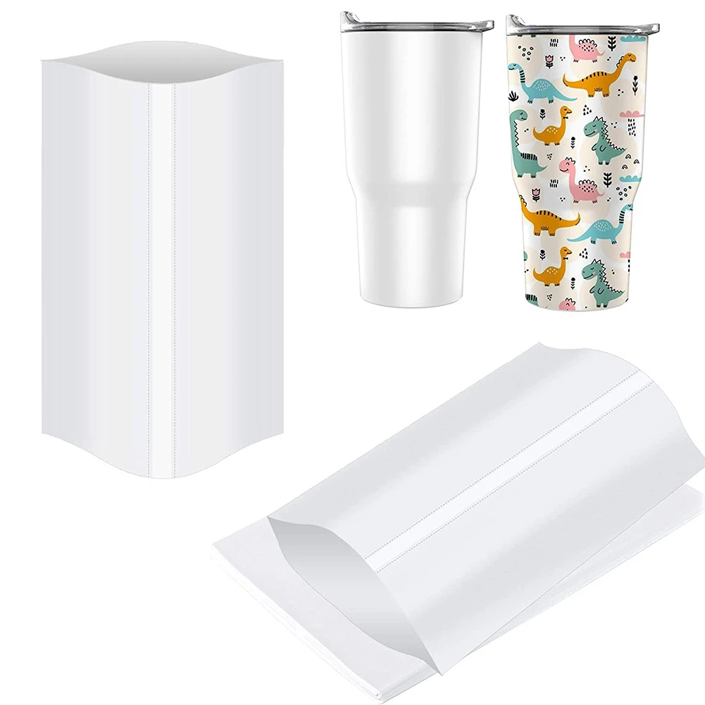 Sublimação Shrink Wrap Mangas para Copos Canecas Copos Branco 8x12 60 Pcs
