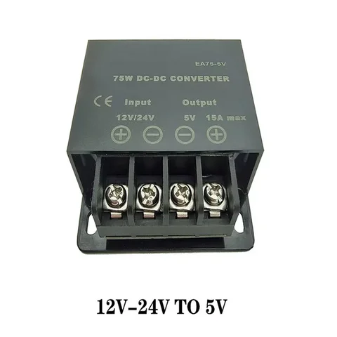 12V 24V to 5V 5A 10A 15A DC DC Converter Step Down Voltage Regulator Buck Converter Car Power Supply Transformer Module