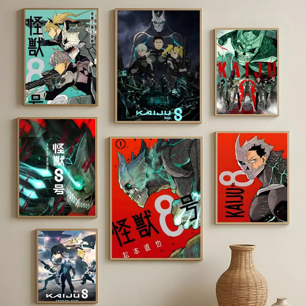 action anime Kaiju No. 8 Poster HD Self-Adhesive Waterproof 