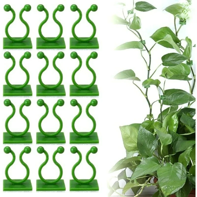 10pcs Self-Adhesive Vine Support Binding Clip Invisible Plant Fixation Hooks for Gardening,Plant Wall Clips for Climbing Plants
