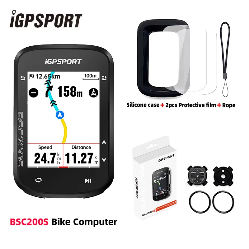

iGPSPORT BSC200S GPS Bike Computer 2.4" Colorful Screen Wireless Bicycle Speedometer Cycling Odometer Bluetooth Ant