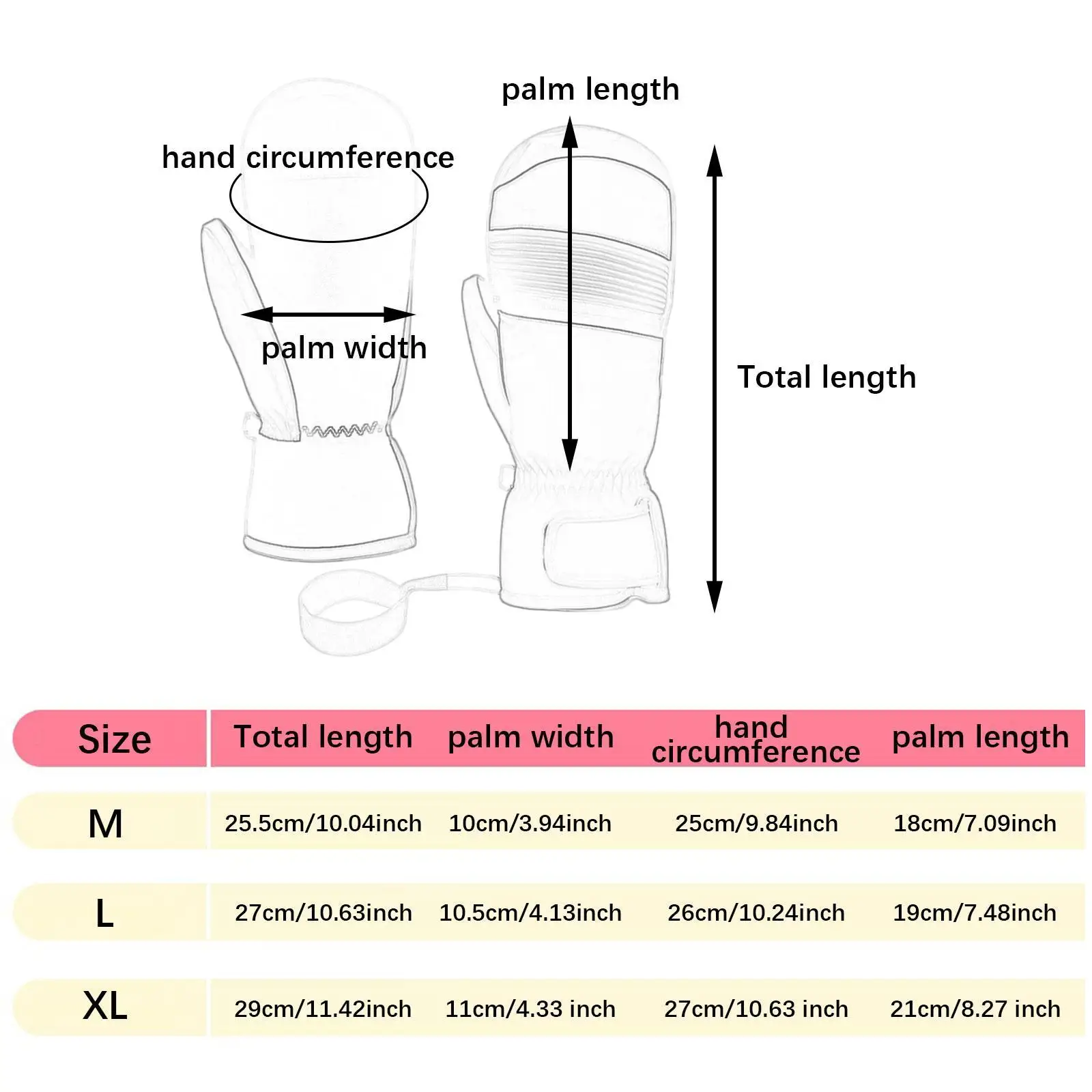 Rękawice narciarskie 1 para Lekkie Przenośne Wygodne Uniwersalne Rękawice snowboardowe Ciepłe rękawice do biegania na zimną pogodę Jazda na rolkach