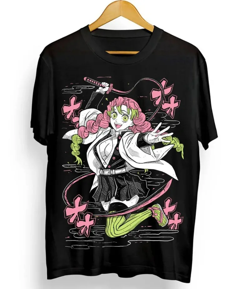 Mitsuri T-Shirt Demon Slayer Waifu Kawaii Anime Japanese Manga Otaku All Size Shirts for Women Y2k Top Harajuku Graphic T Shirts