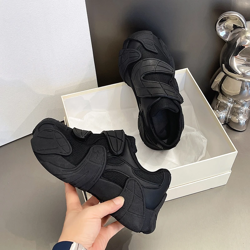 شانغ شي سميكة سوليد الارتفاع زيادة الأحذية 2025 جديد سميكة سوليد العصرية العلامة التجارية حذاء كاجوال مريح تنفس أبي الأحذية