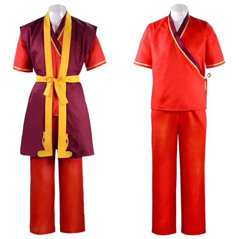 NewAnime Avatar The Last Airbender Katara Fire Nation Aang Cosplay Costume Adult  Halloween Party Carnival Clothing Suit RZ70182
