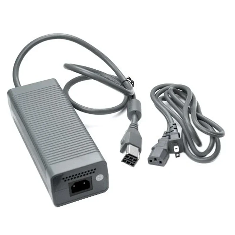 203W AC Adapter สําหรับ Xbox 360 US/EU Plug Charger พร้อมสายไฟสําหรับ Xbox360 ไขมันคอนโซลอุปกรณ์ซ่อม