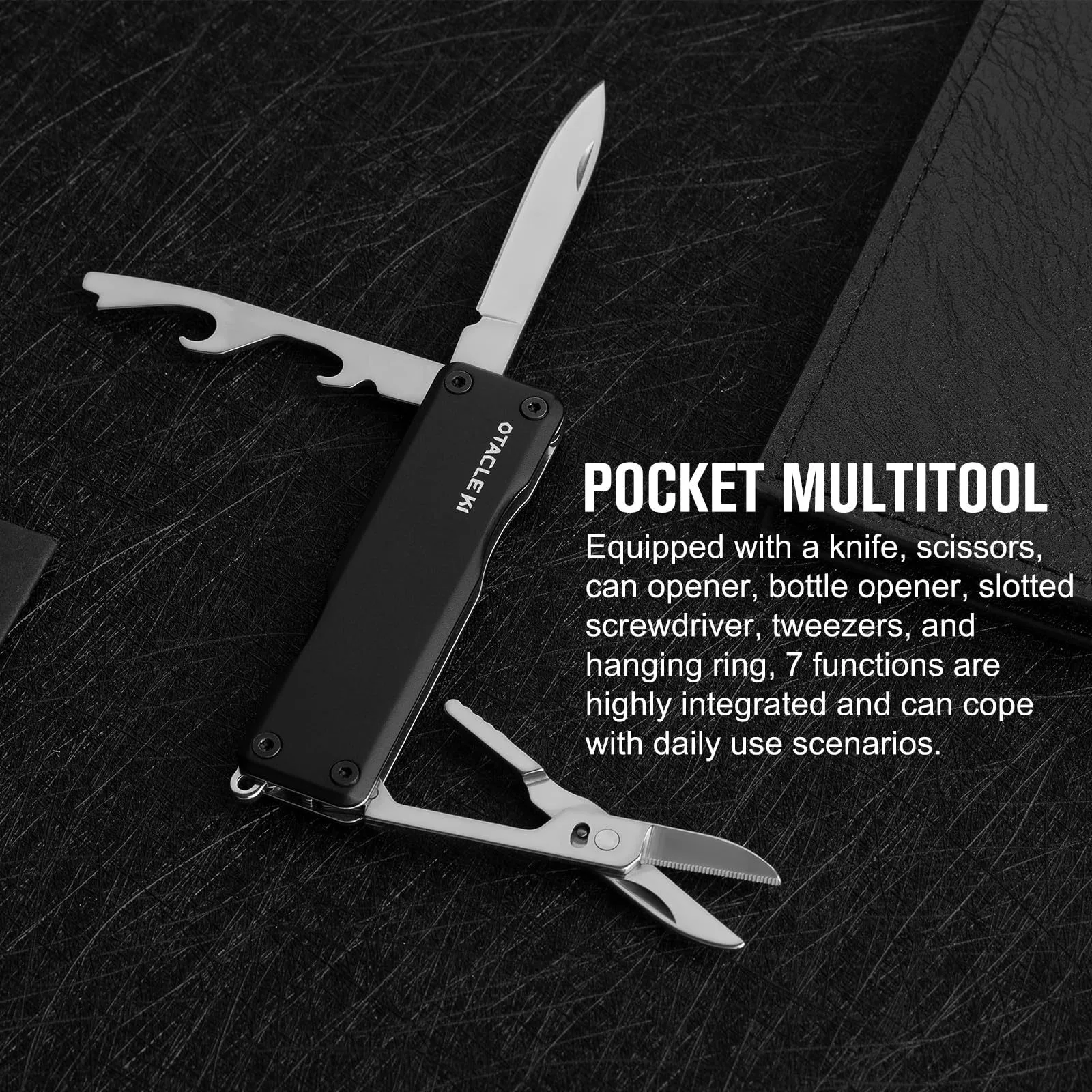

OKNIFE Otacle K1 Mini Карманный многофункциональный инструмент 6-в-1 — ножницы, отвертка, пинцет, снаряжение EDC для улицы и повседневного ношения