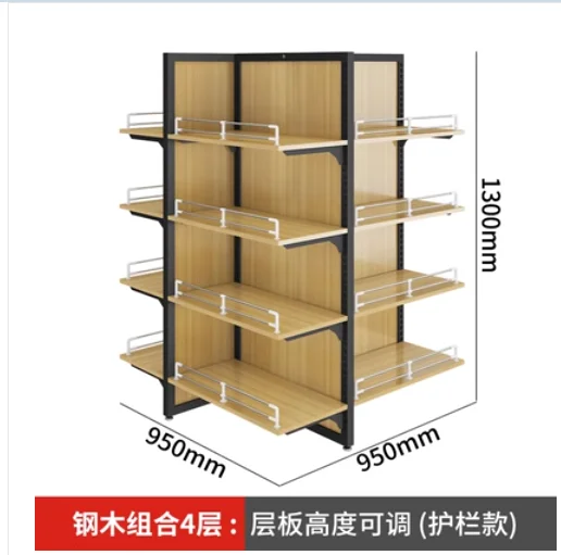 Four-way four-way display rack multi-side movable middle island promotion rack cross stacking head