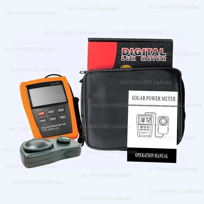 LX-107  Light Radiation Tester Compass Solar Power Meter Optical Solar Research Glass Light Intensity Data Peak Hold