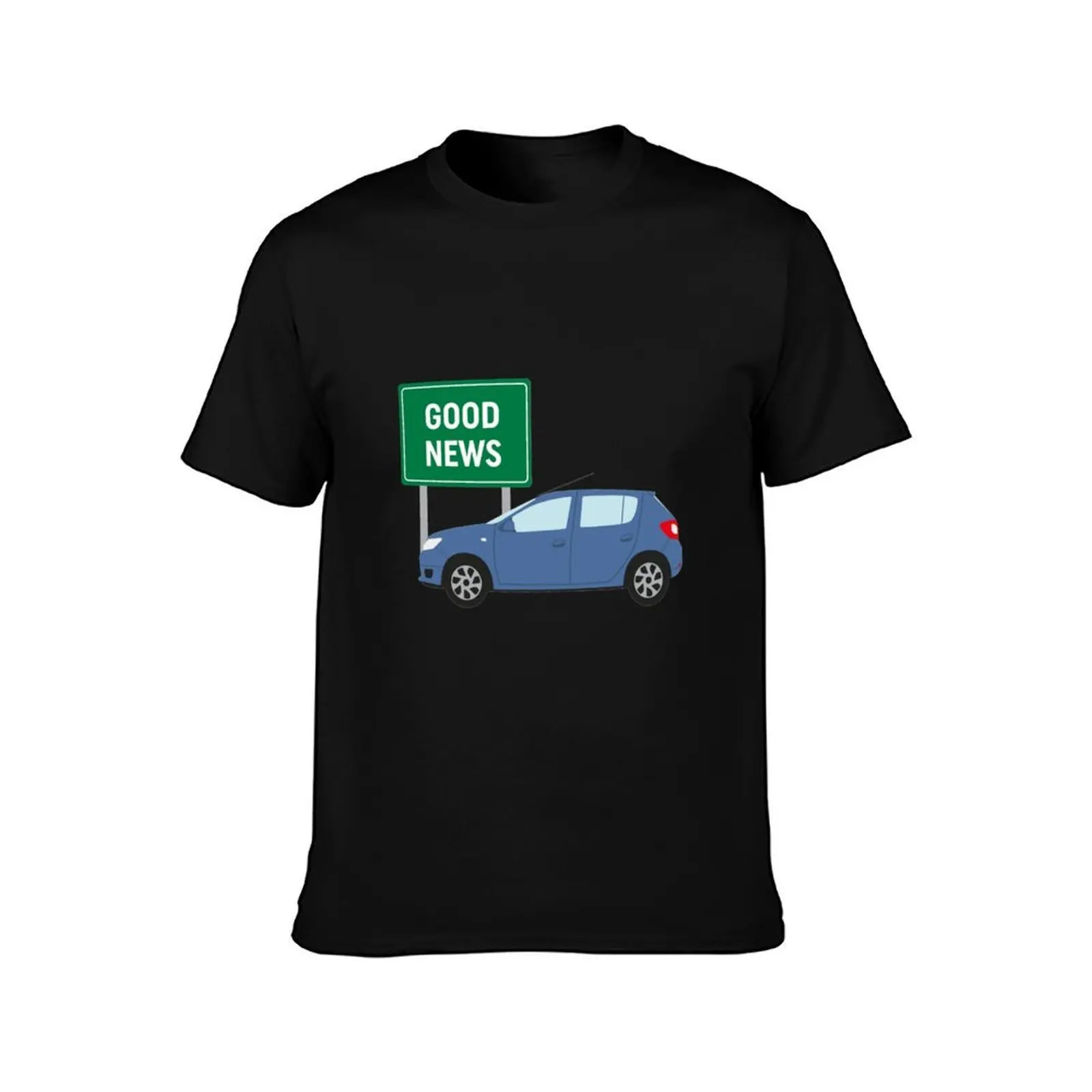 Good News! It_s James May_s Dacia Sandero Design T-Shirt, Summer Casual Cotton Tee, Oversized Streetwear Tops, Unisex Men Women