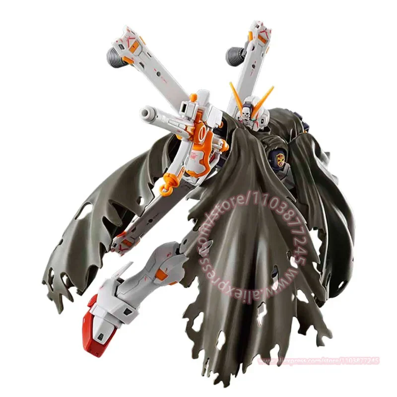 BANDAI CROSSBONE GUNDAM RG 1/144 อินเทรนด์รูปเคลื่อนย้ายได้ตุ๊กตาเด็กของขวัญวันเกิดเดสก์ท็อปเครื่องประดับตกแต่งประกอบ