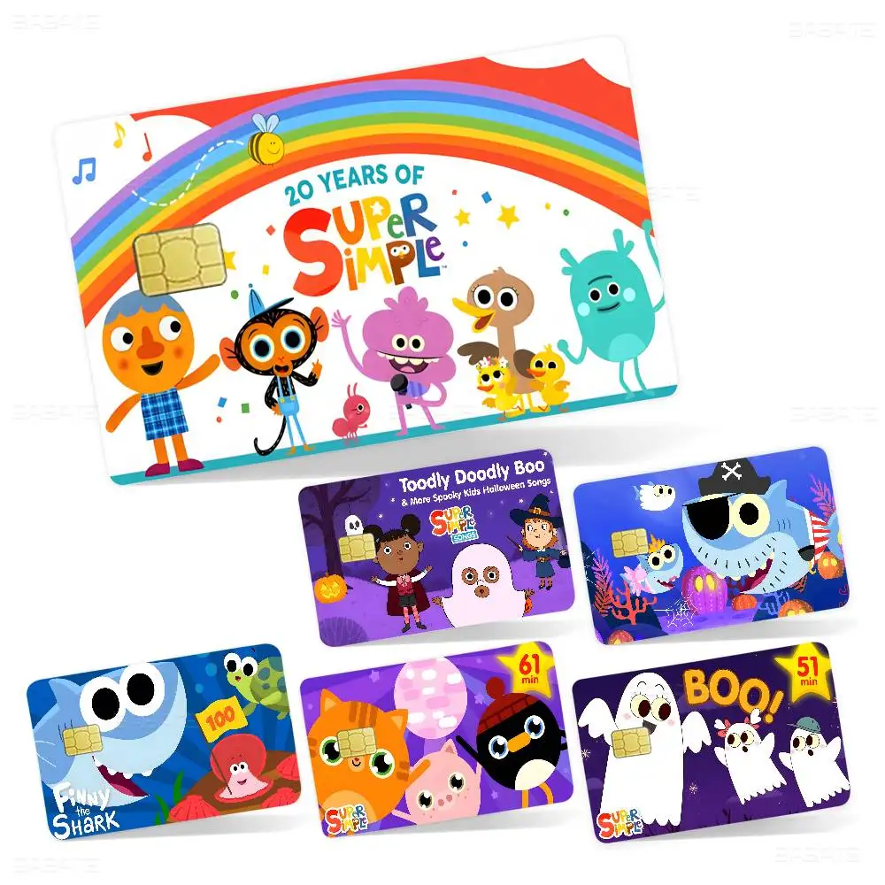 S-Super S-Simple Songs Anmie Sticker Film Skin Cover for Credit Card Debit Bank Card Front