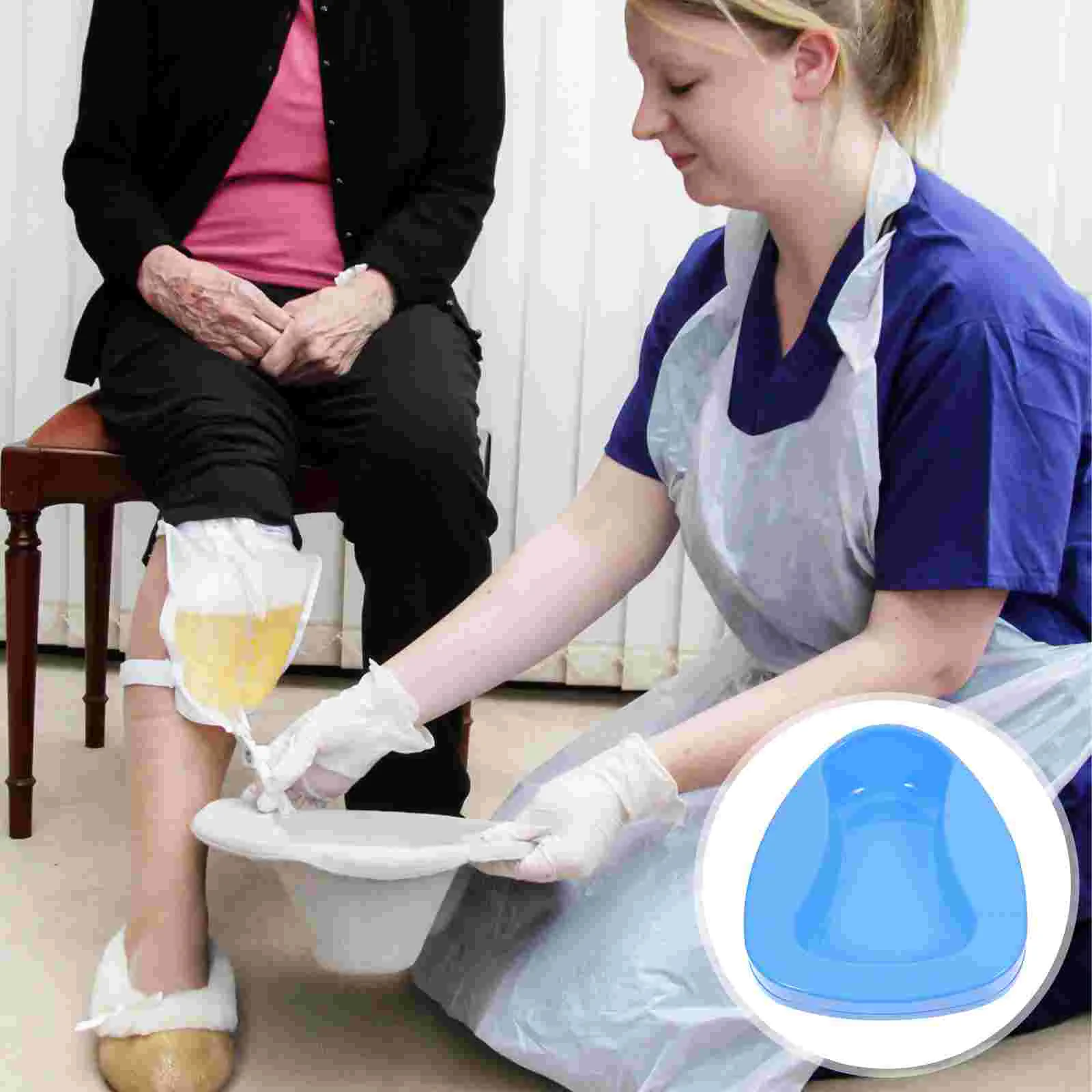 Thicken Bed Pan Bedridden Paralyzed Elderly Care Bedpan Plastic Toilet Bowl (Blue)drop shipping