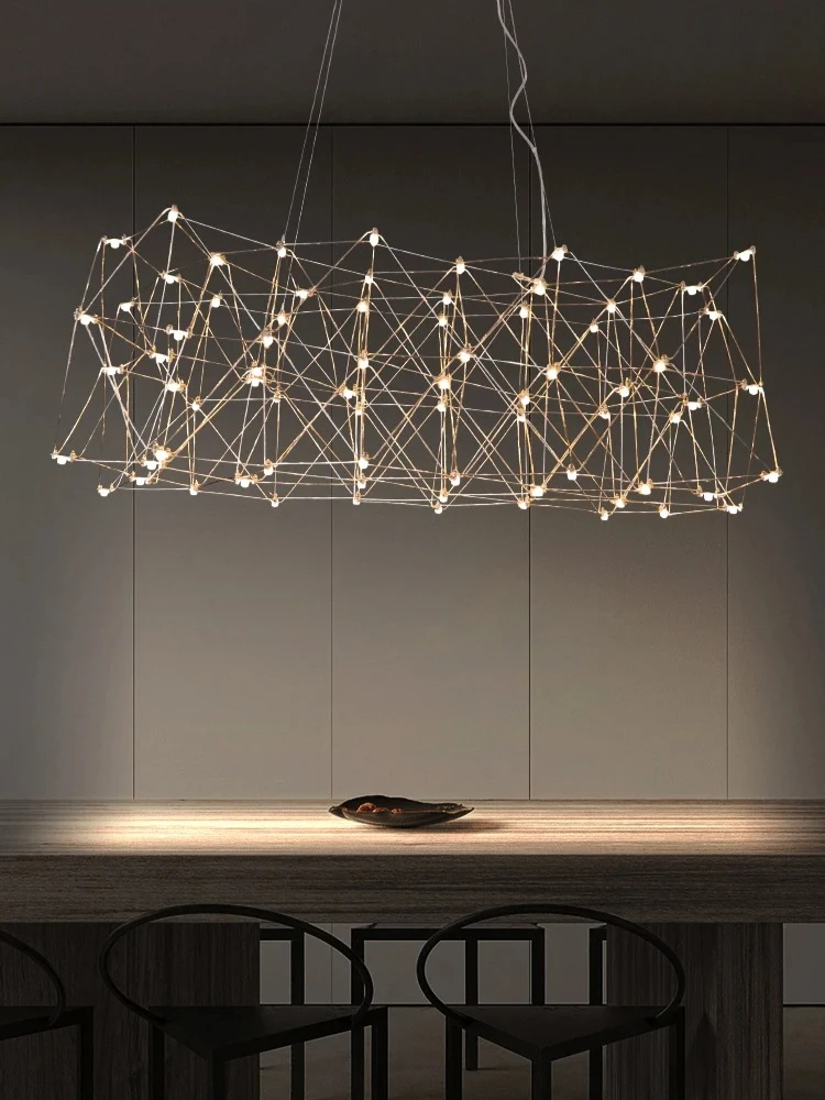 

Postmodern luxury design, long dining table pendant light, creative personality, sky star decoration, front desk pendant light