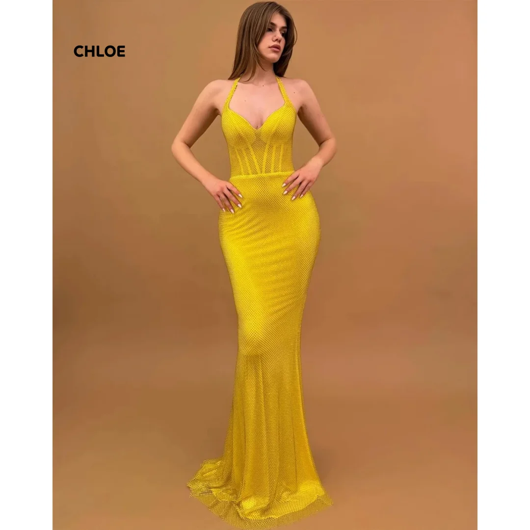 

Fish Tail Evening Dresses Woman Elegant Luxury Prom Dresses 2025 Off-shoulder Custom Made Sleeveless Ball Gown Luxury Dress Long