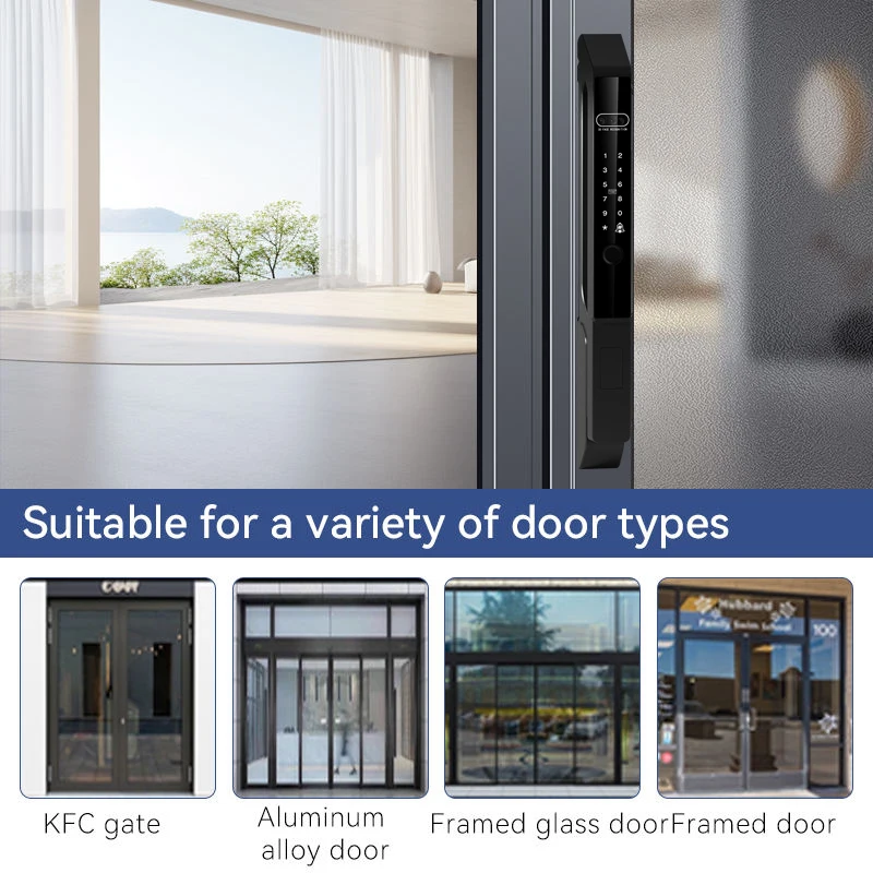 STLF Source PRICE أقفال رقمية ذكية رفيعة قفل باب منزلق من الألومنيوم الإسرائيلي الخارجي للأجهزة الذكية