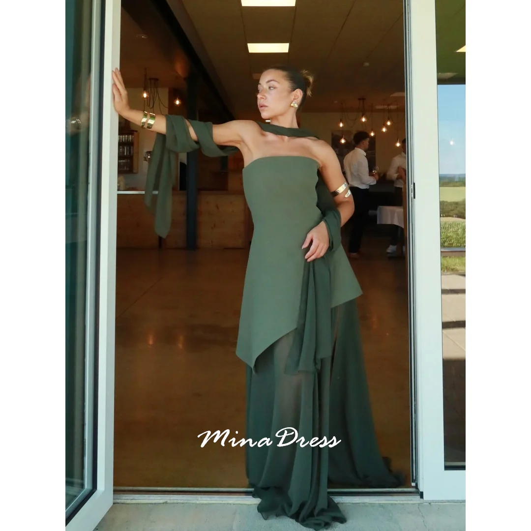 

Mina Customized Formal Occasion Dresses for Special Occasions Sleeveless Prom Dresses Luxury Party Dress Strapless Back-length