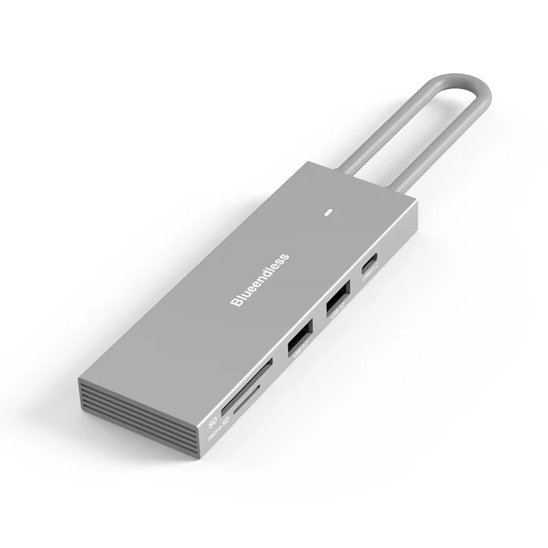 Blueendless 7 in 1 Ports Type C Adapter 4K 60HZ usb3.0 to Splitter Port USB C HUB USB-C Type C 3.1 for MacBook Accessori image 6