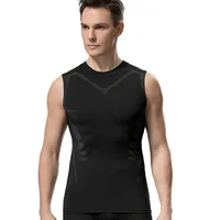 Compression Tank Top Men Gym Shirt Sleeveless Quick Dry Printing Sportswear Male Fitness Bodybuilding Vest Workout Muscle Top 3