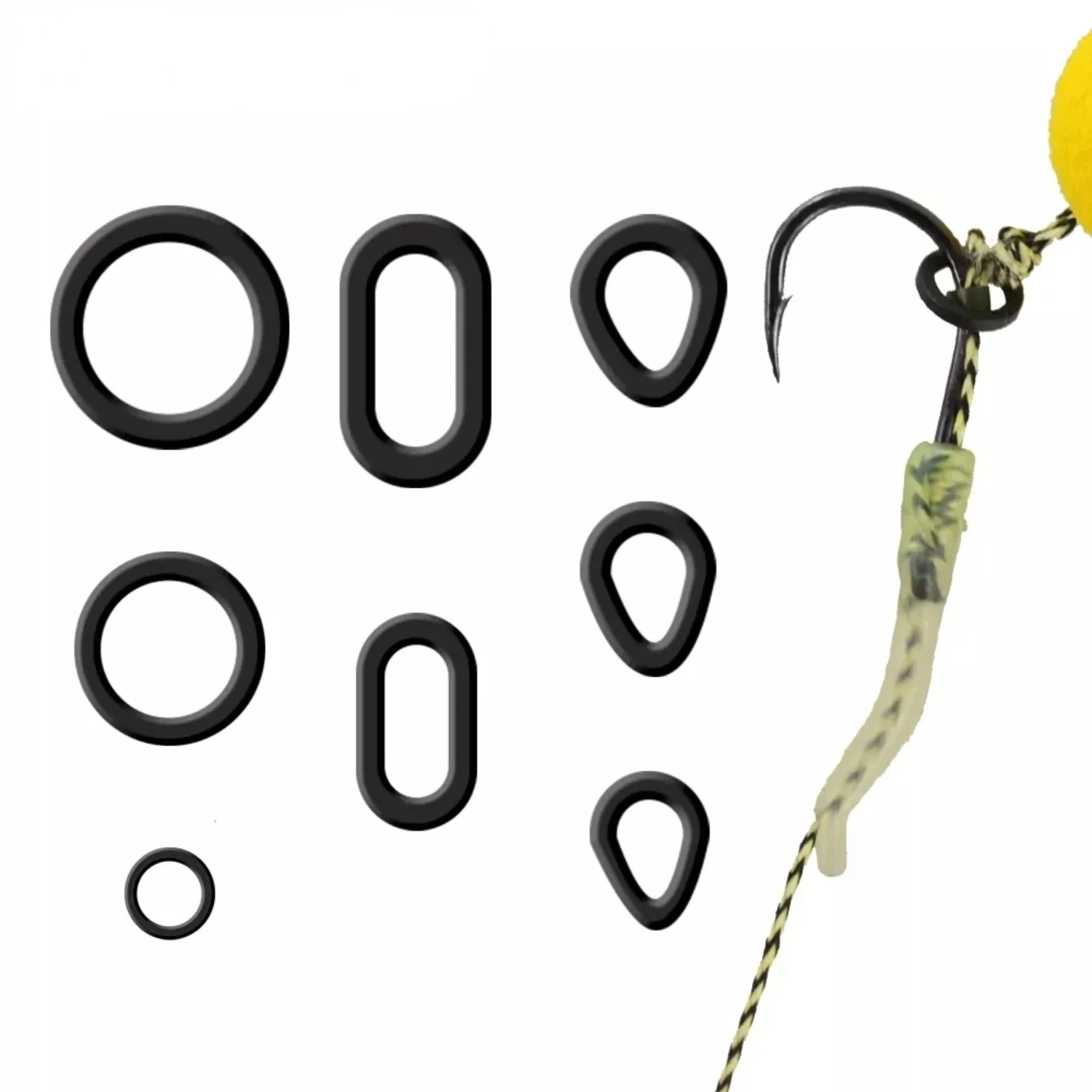 

High-quality Top-rated Essential Carp Fishing Boilie Bait Rings Hair Rigs - Must-have 60pcs Ups Boilies Hookbait Hair Rig Ring f