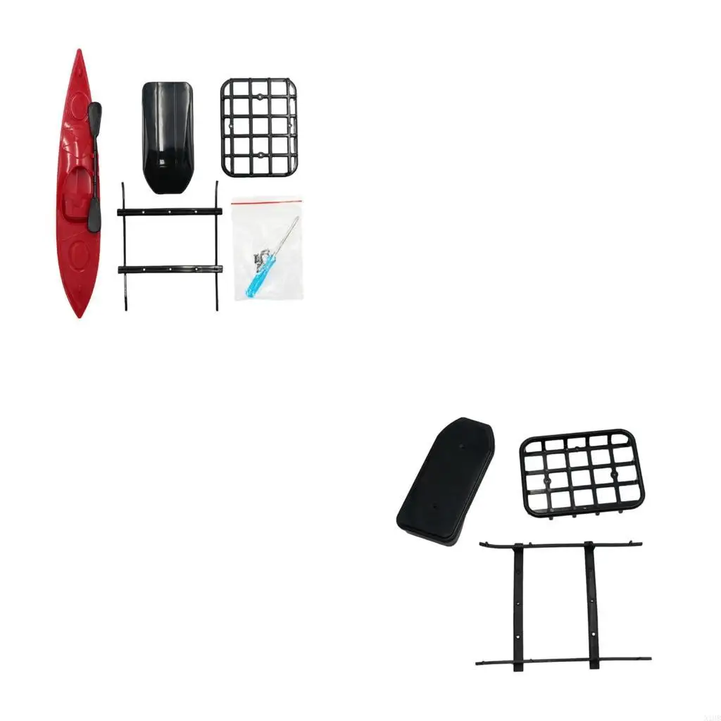 

Remote Control Car Decoration Part with Roof Carriers Box Kayak Easy Assembly