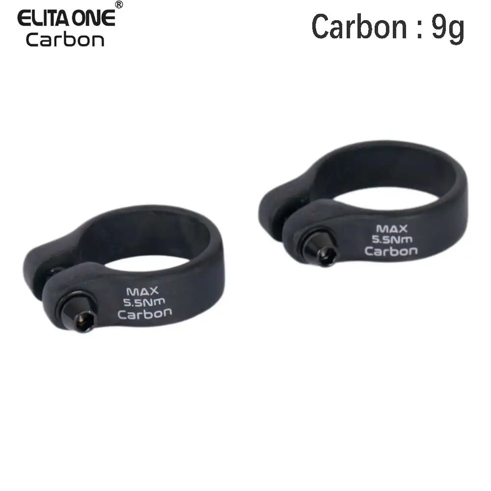 elitaone Carbon Seat Post Clamp 31.8/34.9mm Light 9g MTB/Road Bike Seatposts Clamps Titanium Screw