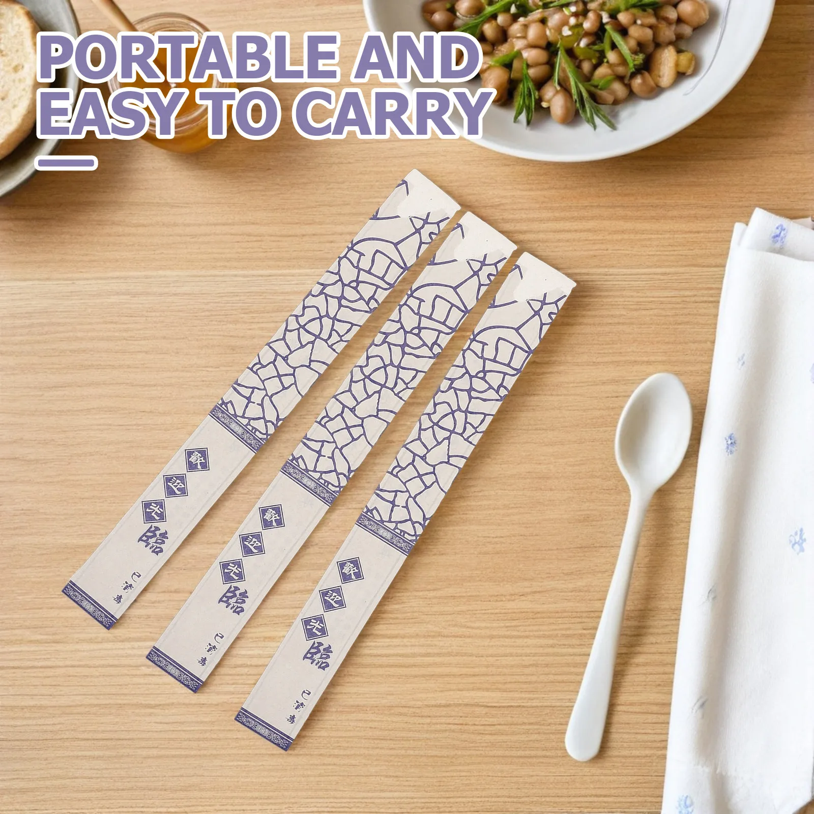1000 Pcs Packaging Bags Chopstick Sleeves Chopsticks Protective Cover Holder Wrappers Blue Hotel Wrapping Paper