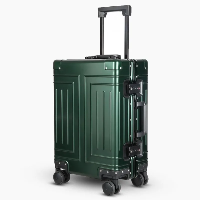 All Aluminum Magnesium Carry On Luggage，Cut from Whole Aluminum Sheet，22x14x9 Airline Approved