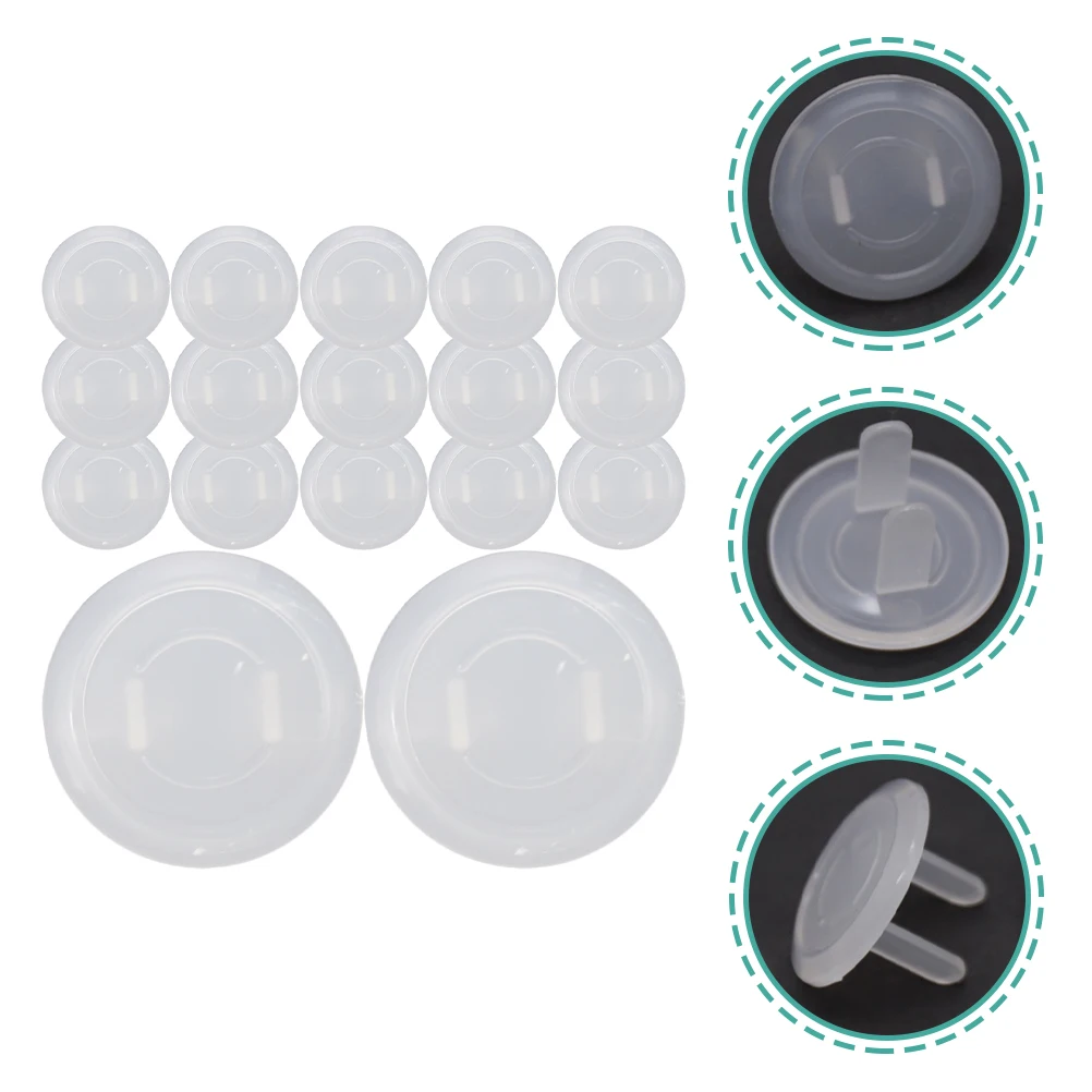 

30pcs Socket Covers Electrical Outlet Plugs Transparent Safety Protectors 2 Hole 3 Hole Anti Shock Child Proof Home Security