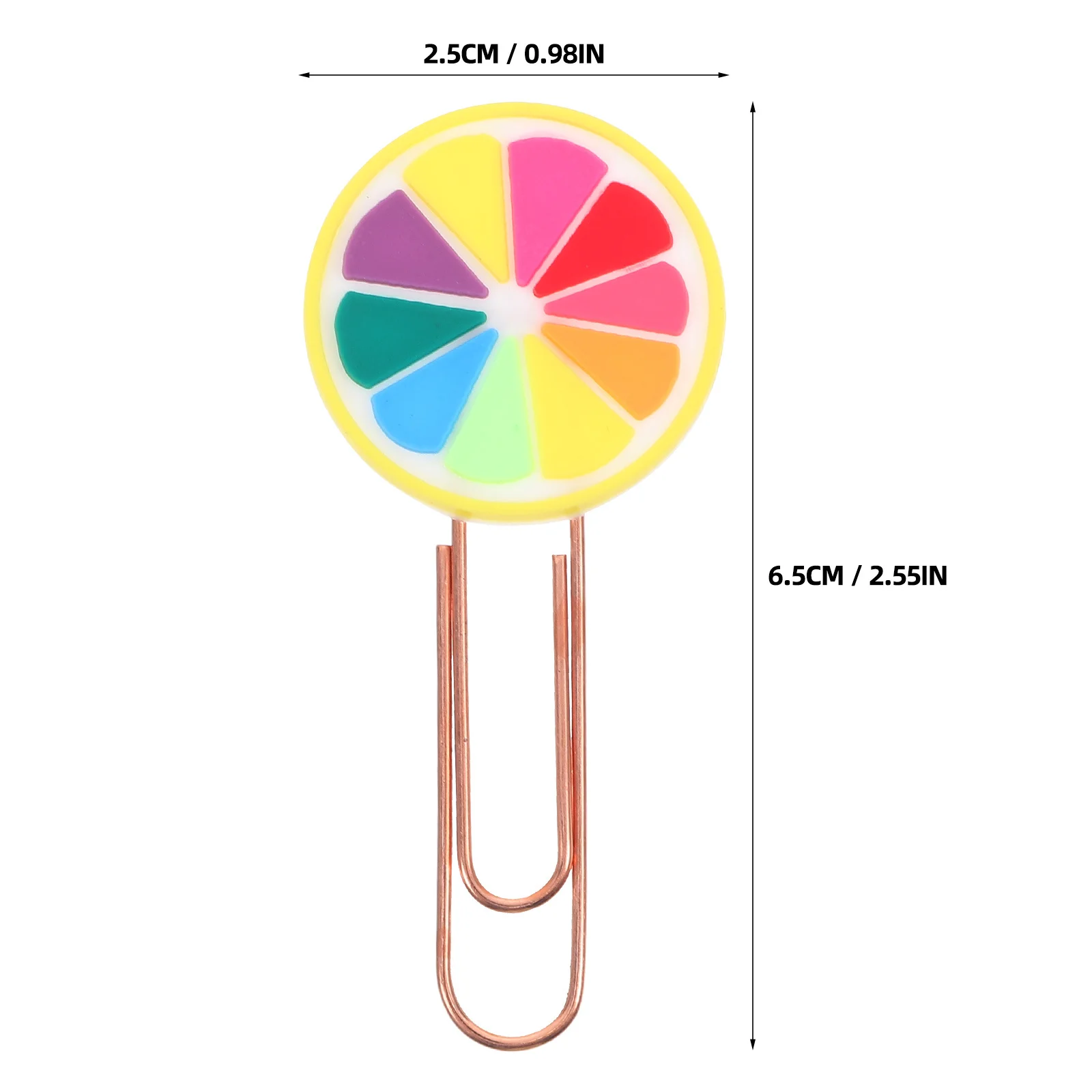 20pcs Fruit Bookmarks Metal Pvc Paper Clips Small Unique Shaped For Office School File Document Clips Creative Reading